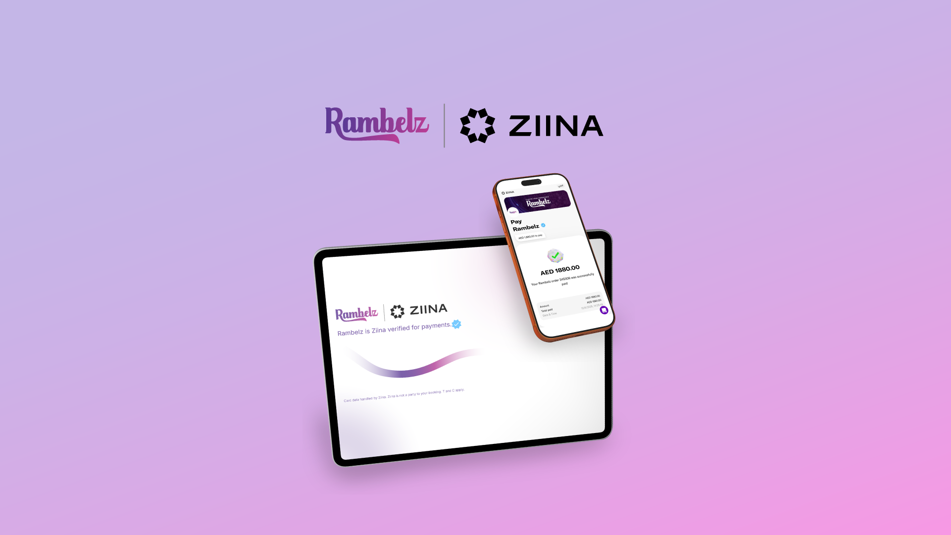 Rambelz and Ziina logos side by side